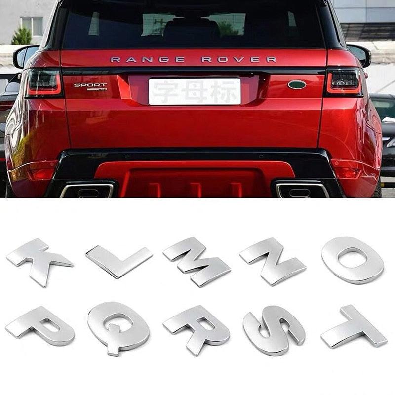 3D Car Stickers Metal Alphabet Car Letters Numbers Decal Sticker, Metal Emblem Decal Logo Trim Badge Silver Black Badge Chrome Letters Numbers Logo Car Stickers Automobiles Plastic Car Letters Number Sticker 3D Emblem Accessories Stickers