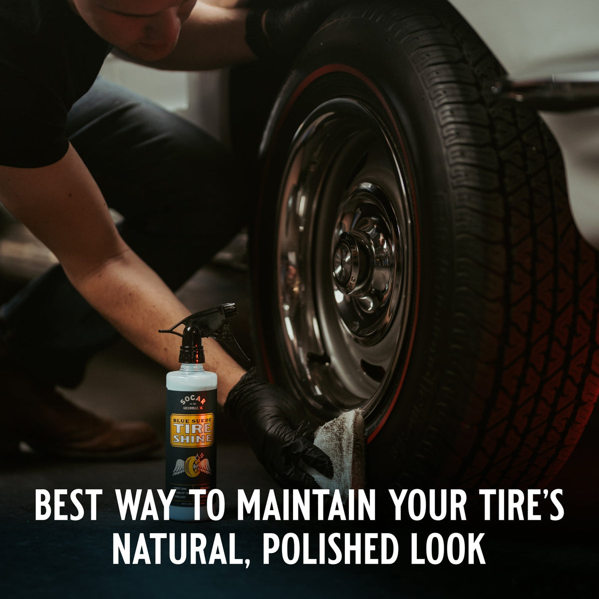 Blue Suede Tire Shine with Protect Shield Formula™