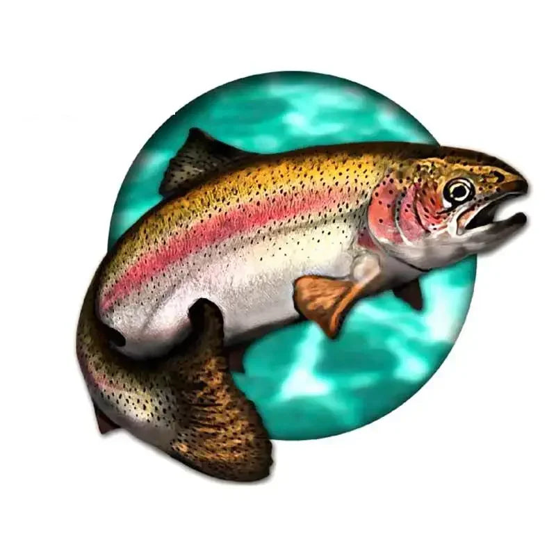Car Stickers Wild Brown Trout Caravan Accessories Personality, Sticker Products Exterior Parts PVC Stylish, Decoration Cute