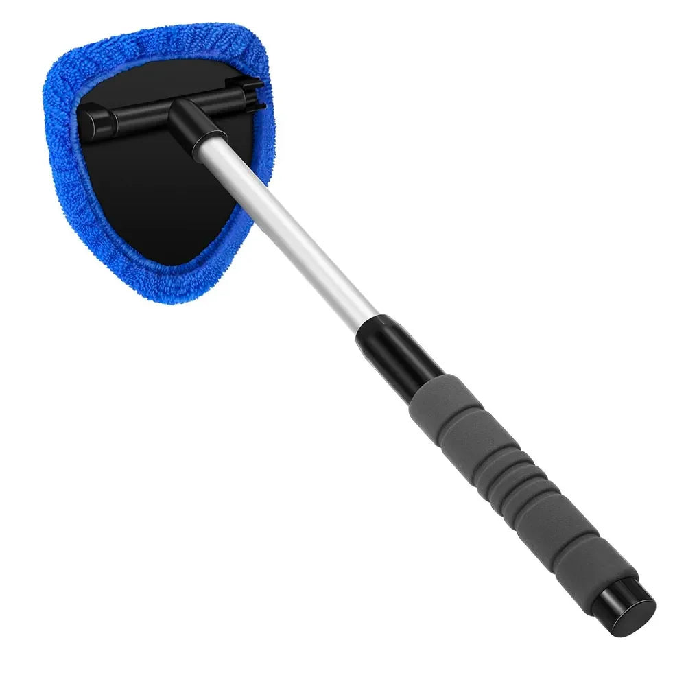 Telescopic Car Window Windshield Cleaning Brush Set Microfiber Window Glass Cleaner Car Window Cleaner Scraping Mist Eliminator