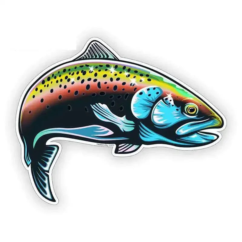 Car Stickers Wild Brown Trout Caravan Accessories Personality, Sticker Products Exterior Parts PVC Stylish, Decoration Cute