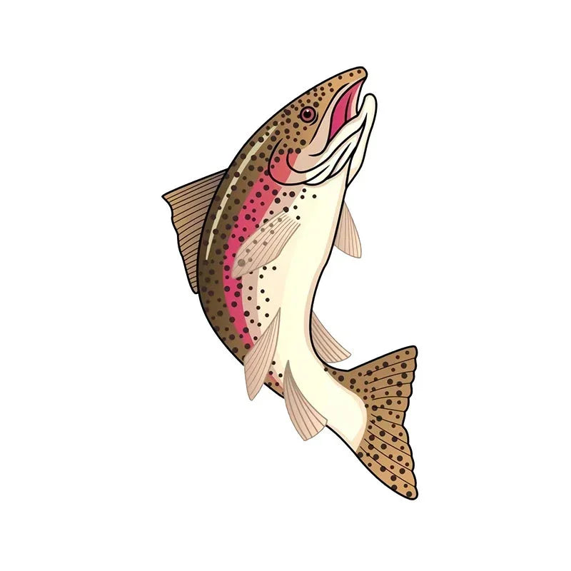 Car Stickers Wild Brown Trout Caravan Accessories Personality, Sticker Products Exterior Parts PVC Stylish, Decoration Cute