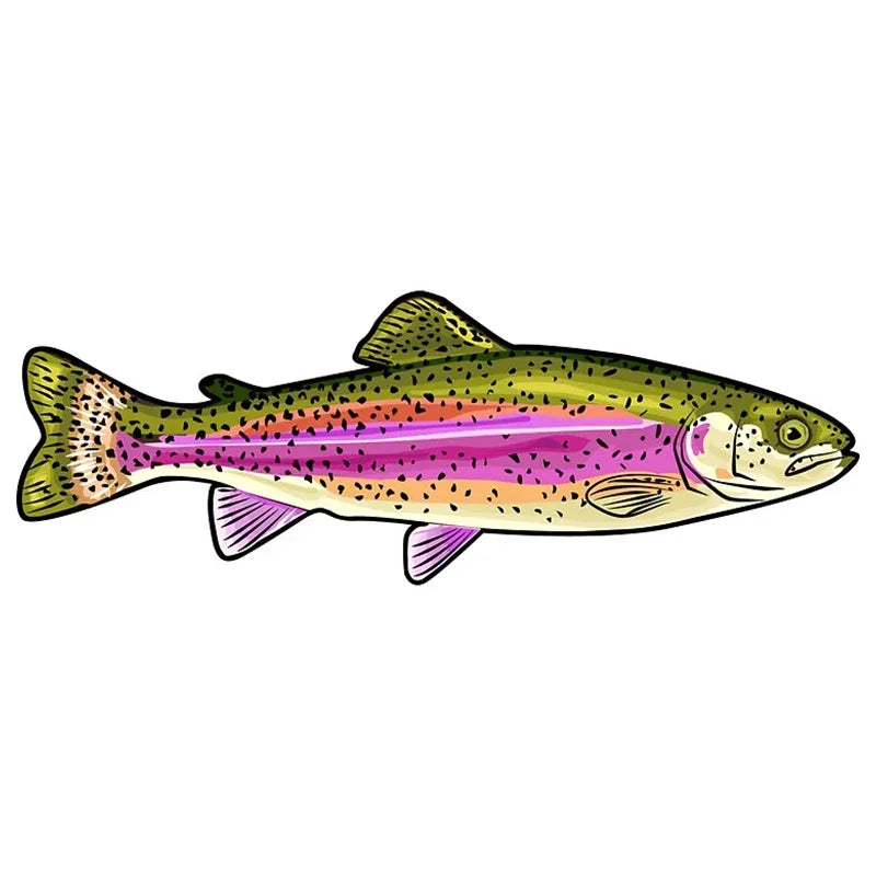 Car Stickers Wild Brown Trout Caravan Accessories Personality, Sticker Products Exterior Parts PVC Stylish, Decoration Cute