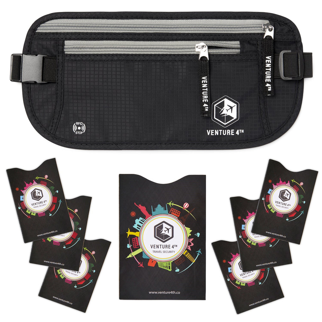 Travel Money Belt + RFID Sleeves