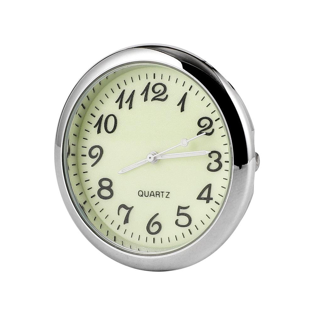 Car Clock Watch Indoor Automobiles Stick-In  Luminous Quartz Analog Watch Universal Pocket Mini Stick-On Clock for Car Boat Bike Home Watch Decoration Accessories