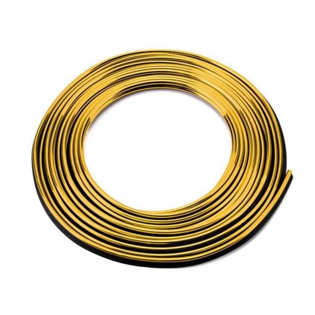 Car Moulding Electroplating Color Film Car Interior Exterior Decoration Automobile Motor Exterior Decoration Moulding Trim Strip line Sticker Insert Trim Car Interior Moulding Trim 3D Line Strips Decorative Strips Line